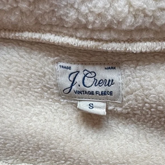 J. Crew Cream Teddy Jacket with Brown Trim - Picture 3 of 4
